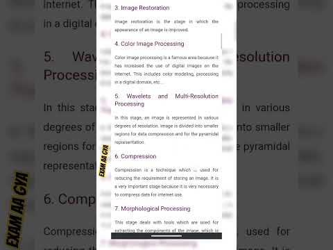 Fundamentals steps in digital image processing/ Notes / #shorts