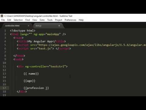 AngularJS Controllers and scope Tutorial for Beginners