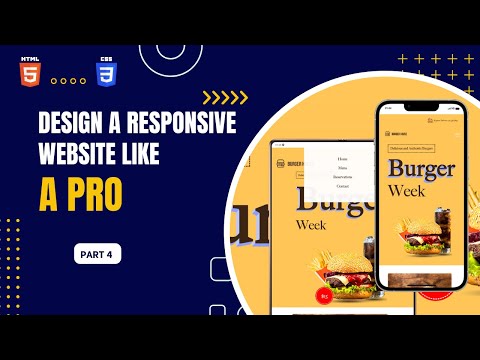 Simple Responsive Website | HTML CSS | Part 4