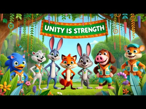 Moral story for Nursery class | Unity is strength | Story for Toddlers in English |Read aloud story