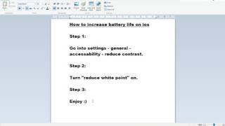 How to increase ios battery life