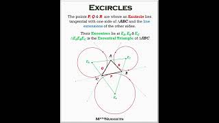 22. Extouch Triangle: #maths #geometry #geometrymath #mathematics #math
