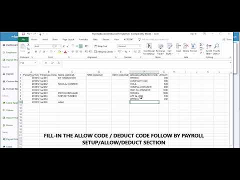 HOW TO UPLOAD TEMPLATE BY ALLOW EXCEL