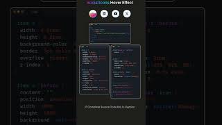 Social icons Hover effect #programming #html #coding #web #webdev #css #html5 #cs #pythoncoder @code
