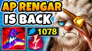 My team picked all AD champs, so I stacked 1078 AP on Rengar (AOE 1-SHOT)