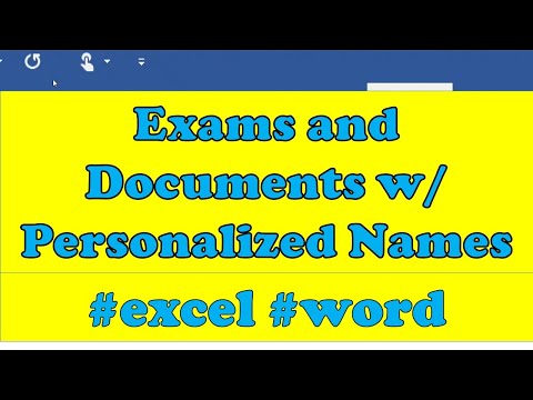 Personalized Names in Exams using Mail Merge  #mailMerge #microsoft #exams