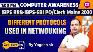 1 PM - Networking Protocols | IBPS PO/CLERK | SBI | IBPS RRB | Computer by Yogesh Sir