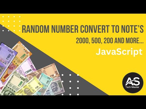 Convert a Given Number to No of Note's (2000,500,200 and more...) #astechmaster