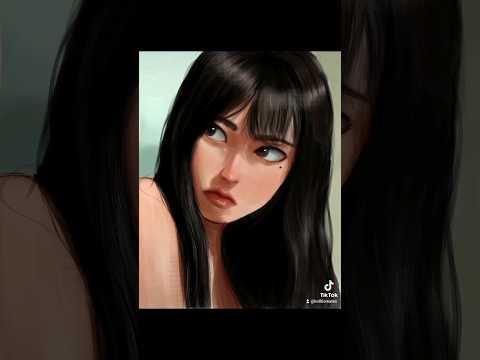 Painting process.#shorts #digitalart #portraitpainting #speedpaint #stylized #anime #art #drawing