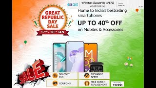 OnePlus 9R 5G, ₹3000  Instant Discount with SBI Cards. on Amazon Republic day Sale
