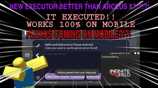 New roblox mobile executor! Better than Arceus X?!?! - Fluxus mobile - It executed infinite yield!!