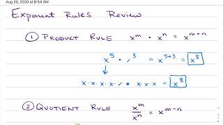 Exponent examples