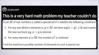 a very hard 9th grade math problem