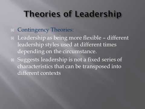 Theories of Leadership