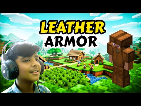 Making a Leather Armor , Shifting my house 🏡 | Uzair Gaming | Minecraft