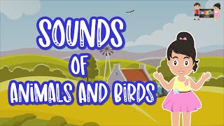 Sounds of Animals and Birds |Animal Sounds |KooBoo | Learn Sounds of Animals|English Kids Learning