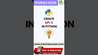 Create APIs In Python - TutorialsOcean.com #shorts  #python #api #code