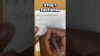 Solve for x in Quadratic Equation (Part 1) #maths #solveforx #mathstricks