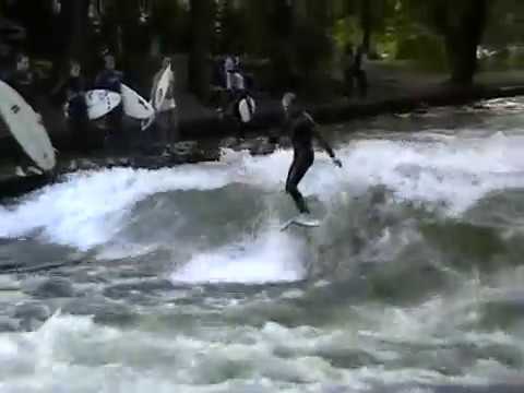 River Surfing in Germany - Englisher Garten, Munich, Germany, 2005