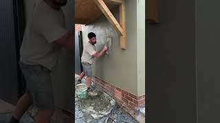 Amazing rendering process from @mrsmoothplastering | Construction Tips
