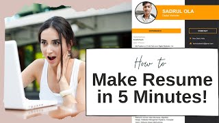 How to Make a Resume Online using | Learn Code Online Resume Builder