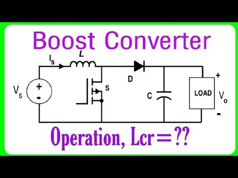 Boost Converter operation, critical value of inductance & capacitance calculation