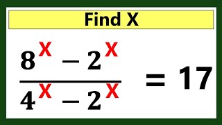 Nice Exponent Math Simplification || Find the Value of X || Olympiad