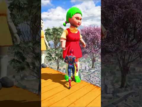GTA V Spider-Man & Color Minions Epic Ragdoll Physics Funny and Fails #shorts​ #gtav