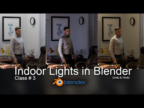 Indoor lights in blender  Class 3   (Urdu & Hindi)