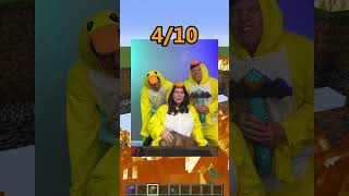 Minecraft: Who made Passo Bem Solto best? w/ @SharpeFamilySingers 🤔 #Shorts