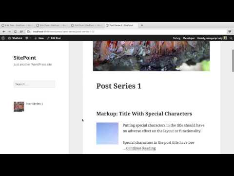 WordPress Post Series Premium Plugin