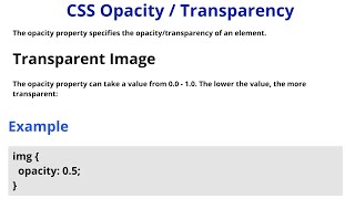 CSS opacity (transparent) in background image | Opacity in CSS | CSS Transparent Background #98