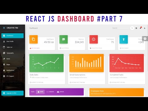 #part7 #reactjs Backend Dashboard Design With #materialui By NonTechBg | #html #css #javascript