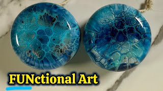 Fluid Art Yo-Yos, FUNctional Art, Acrylic Painting Tutorial #fluidart #acrylicpainting