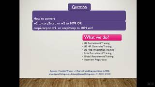 How to convert from w2 to c2c to 1099