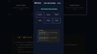 Neon Border Pulse Animation | HTML , CSS & JS  Part_16