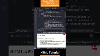 HTML Tutorial - Lesson 79: HTML APIs - Geolocation explanation Part 2 #html5 #htmltutorial #js #css