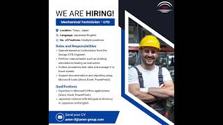 We’re #Hiring || Position: Mechanical Technician - CFD