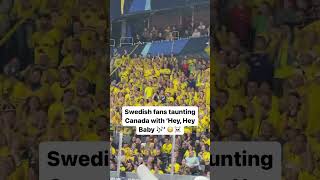 SWEDISH FANS TAUNT CANADA WITH FAMILIAR CHANT ☠️🫢