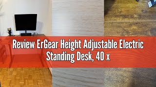 Review ErGear Height Adjustable Electric Standing Desk, 40 x 24 Inches Sit Stand up Desk, Memory Com