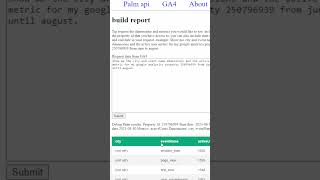 Requesting Data from Google Analytics GA4 in 1 Minute #ga4 #palmapi