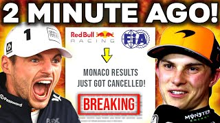 HUGE NEWS for Verstappen & F1 Drivers as FIA Officially CANCELS Monaco GP Results? | F1 News