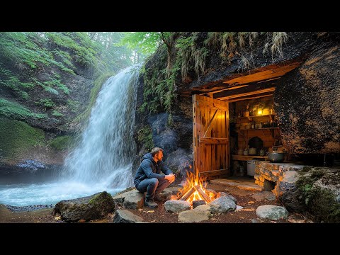 This Hidden Cabin in the Cliffs Took Weeks to Build | Off-Grid Life Begins