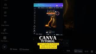Easy 1 Minute Tutorial  How to Add Text Effects in Canva #canvatutorial #canva