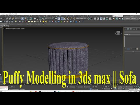 puffy sofa modeling in 3ds max || sofa