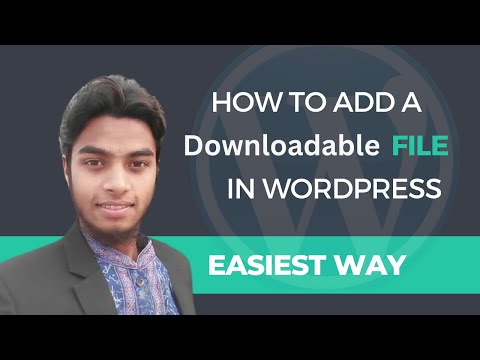 How to add a downloadable file in wordpress website