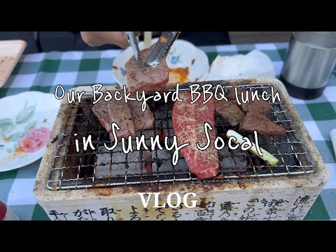 So Cal VLOG / Japanese BBQ Grill in my Backyard / K-Food in Zion Market / Kimbap Left Overs