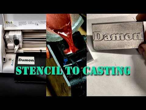 Highly Detailed Aluminum Sand Casting using a Vinyl / Graphics Cutter.
