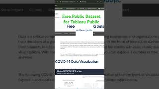 Free datasets for Tableau Public 2025.2.0 #tableaupublic #datavisualization #tableau