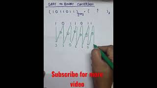 Unit 1 L 4.2 | Gray to Binary | Gray to binary conversion